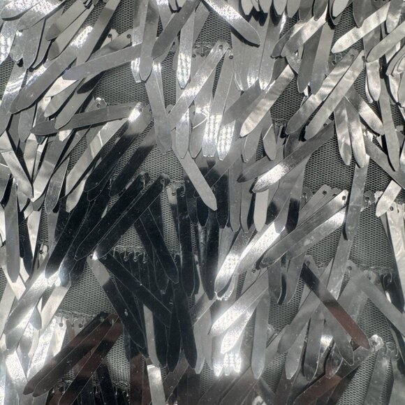 Little Black Mini Dress short Sequins size 8,NewYears Eve, flapper Gatsby gothic - Picture 6 of 12